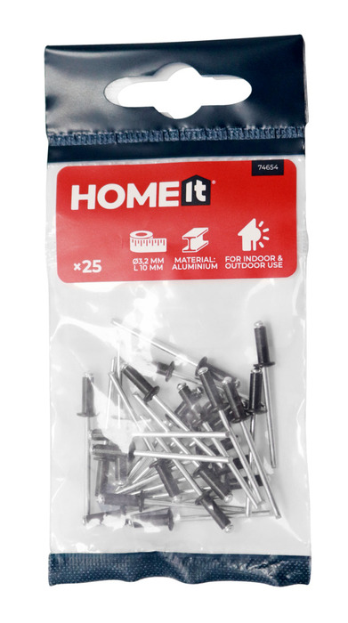Blindnit Ø3,2 x 10 mm Svart 25-pack Home>it